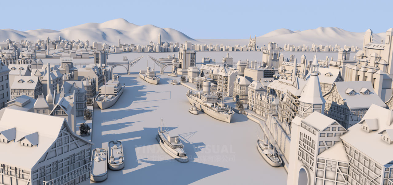 港口码头3d模型(图2)